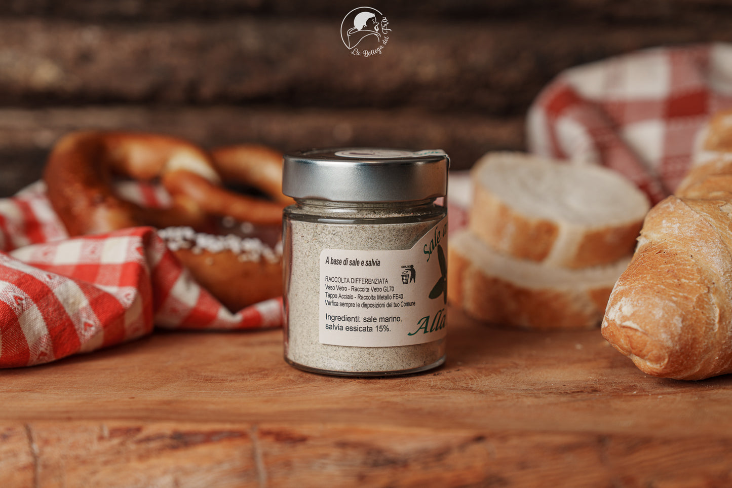 Sage flavored salt