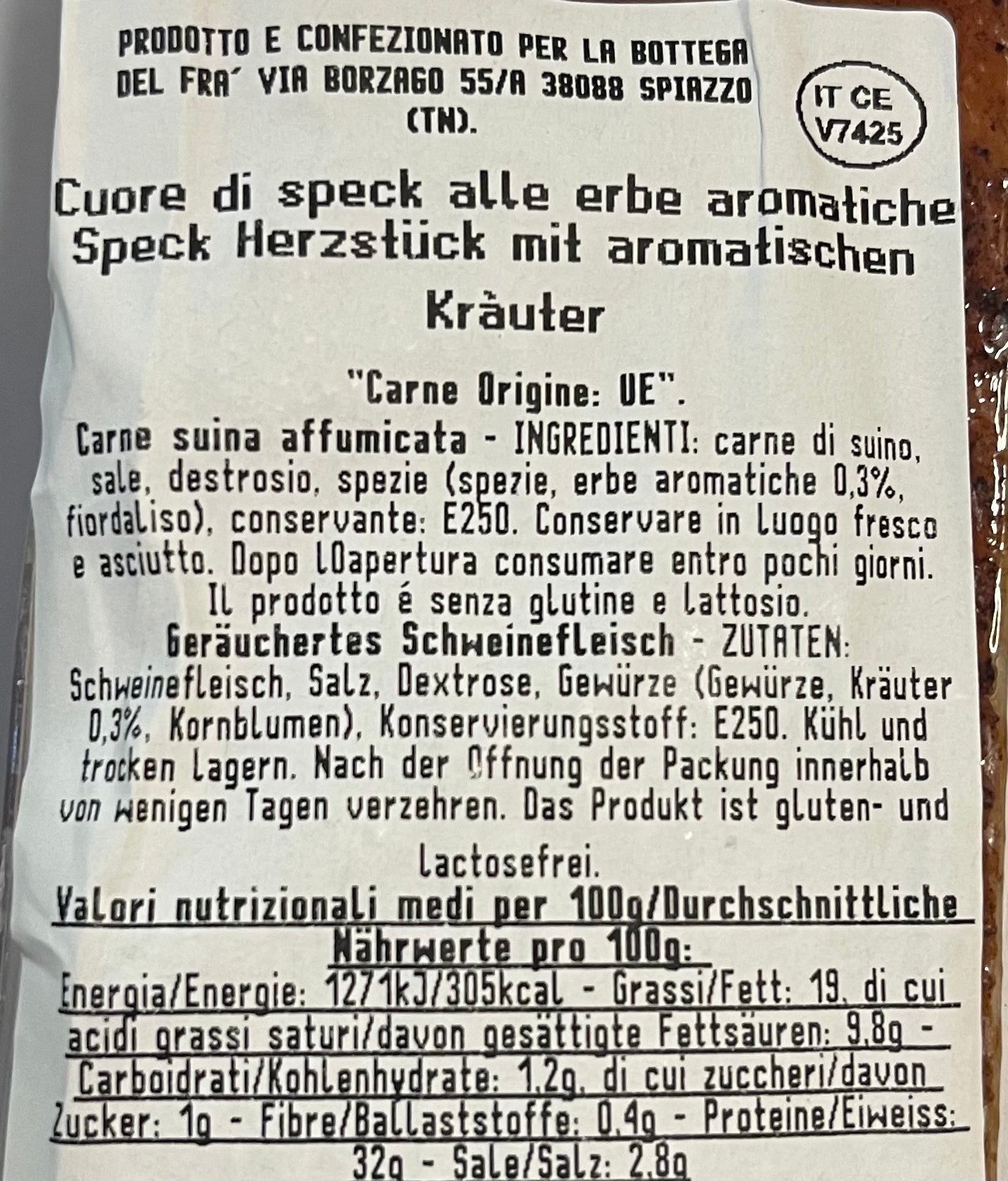 CUORE DI SPECK ALLE ERBETTE AROMATICHE
