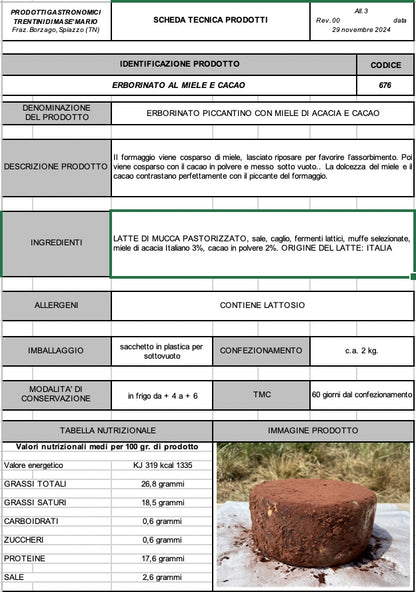 ERBORINATO CON MIELE E CACAO