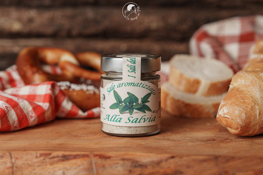 Sage flavored salt