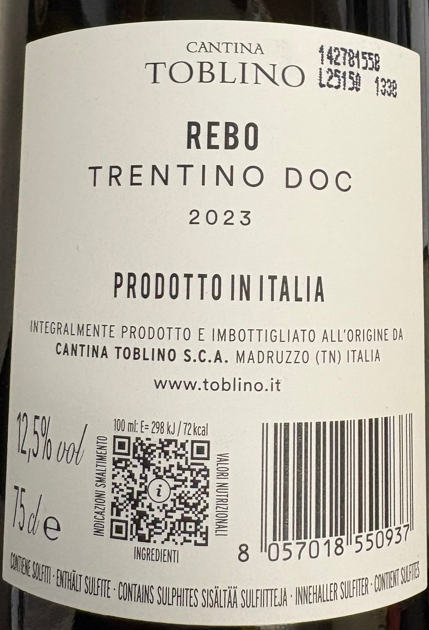 Rebo Trentino doc