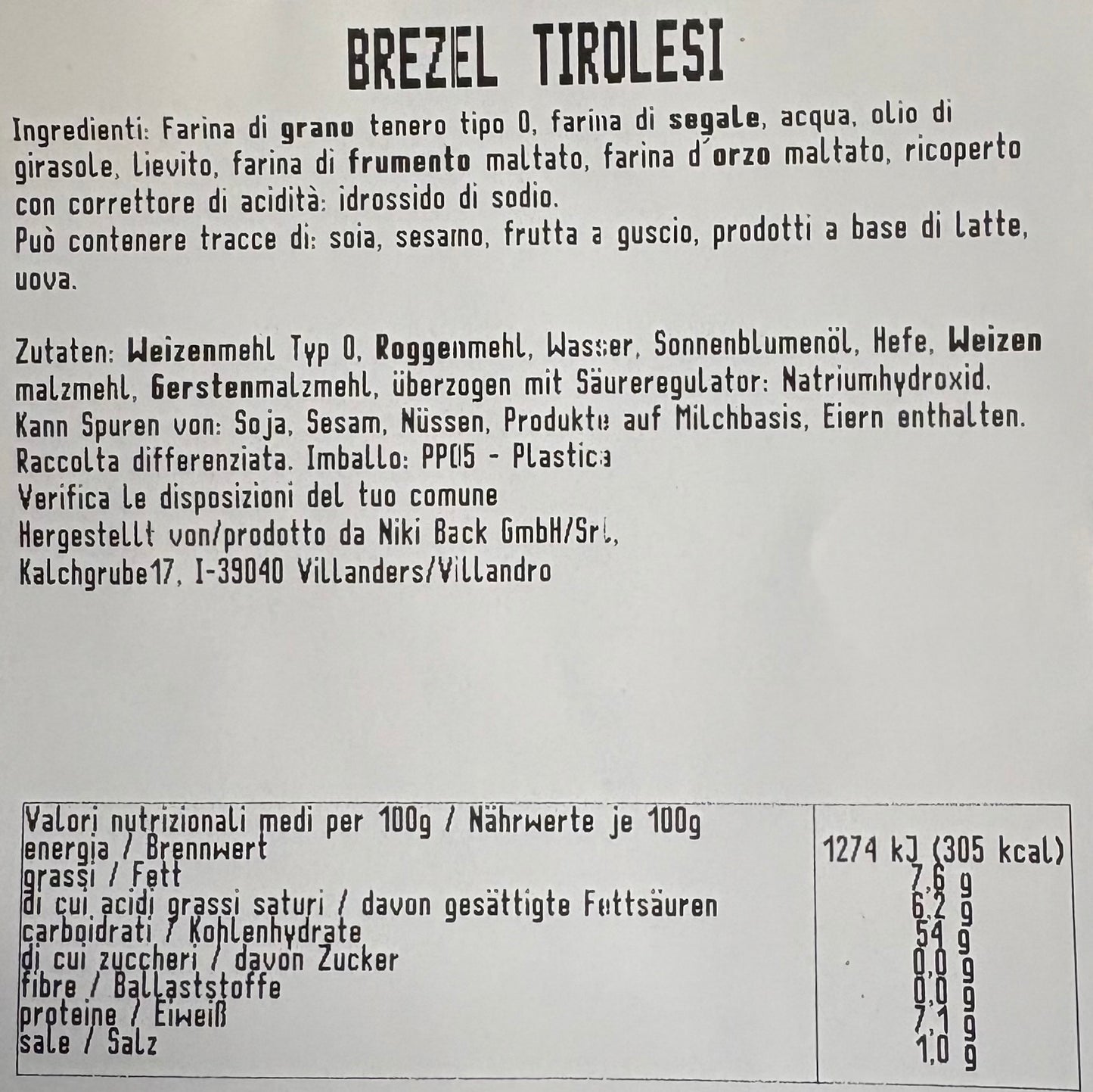 BREZEL SECCHI