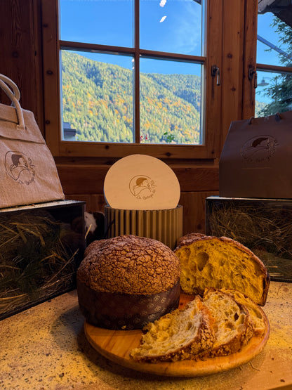 PRESTO DISPONIBILE...PANETTONE DEL FRÀ con farina gialla di Storo, mele e miele - 800 gr
