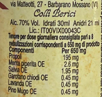 Propoli spray gola con alcool