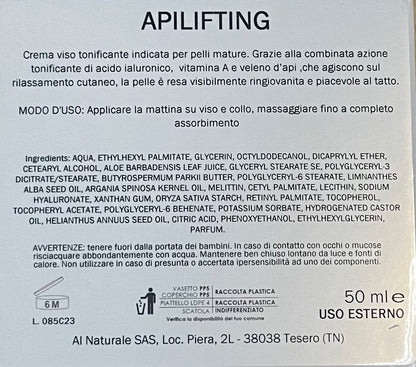 CREMA VISO APILIFTING CON VELENO D'API