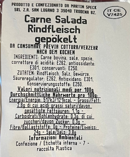 CARNE SALADA A PEZZO