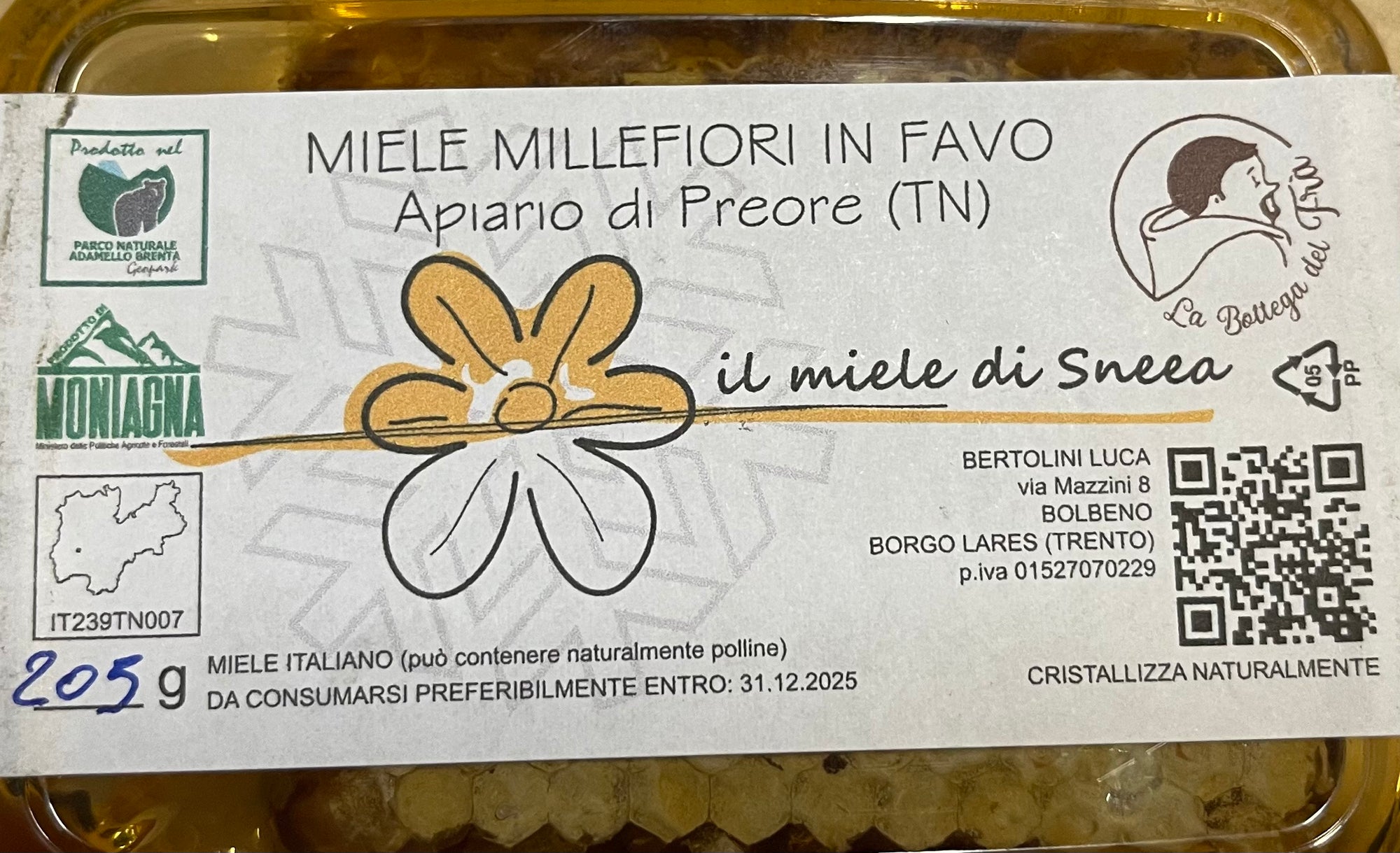 Miele In Favo Miele Italiano Puro Grezzo Al Naturale Miele In Favo Con  Polline Propoli E Pappa Reale 200 Gr