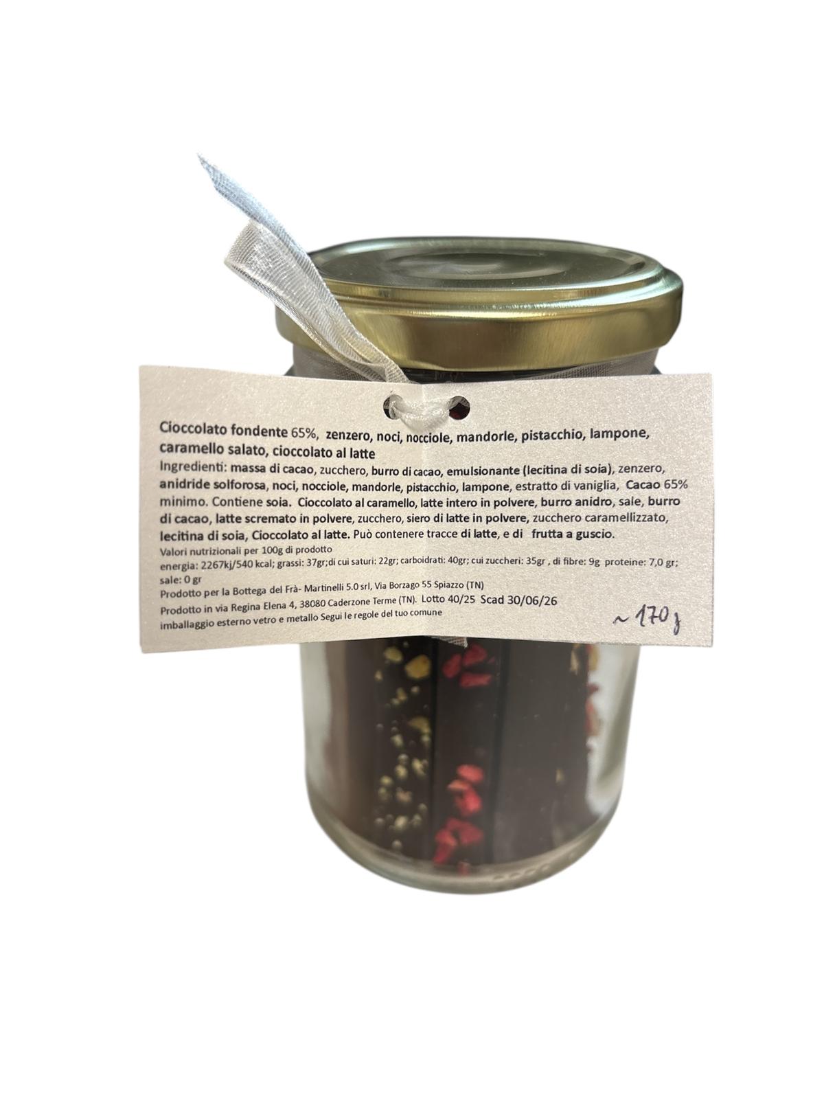 STECCHE DI CIOCCOLATO MISTE in vaso di vetro