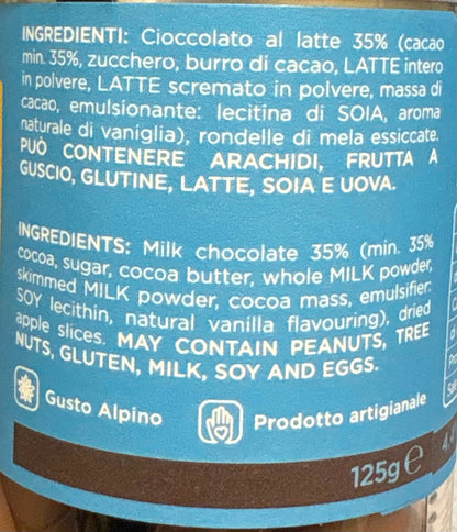 MELA CON CIOCCOLATO AL LATTE