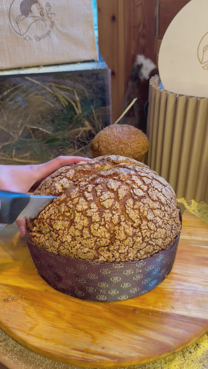 PANETTONE DEL FRÀ con farina gialla di Storo, mele e miele - 1 kg